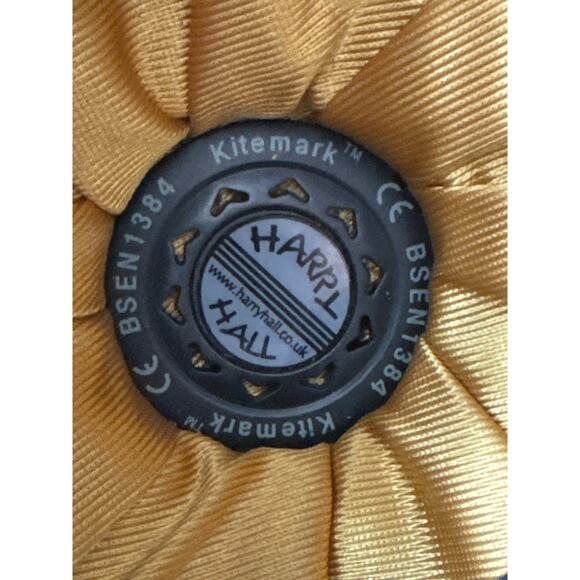 Harry Hall Riding Hat Helmet black velvet size 7 1/8 made in England - Picture 9 of 12